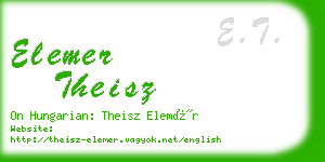 elemer theisz business card